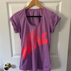 Nike Purple Graphic Cuffed Sleeve Tee